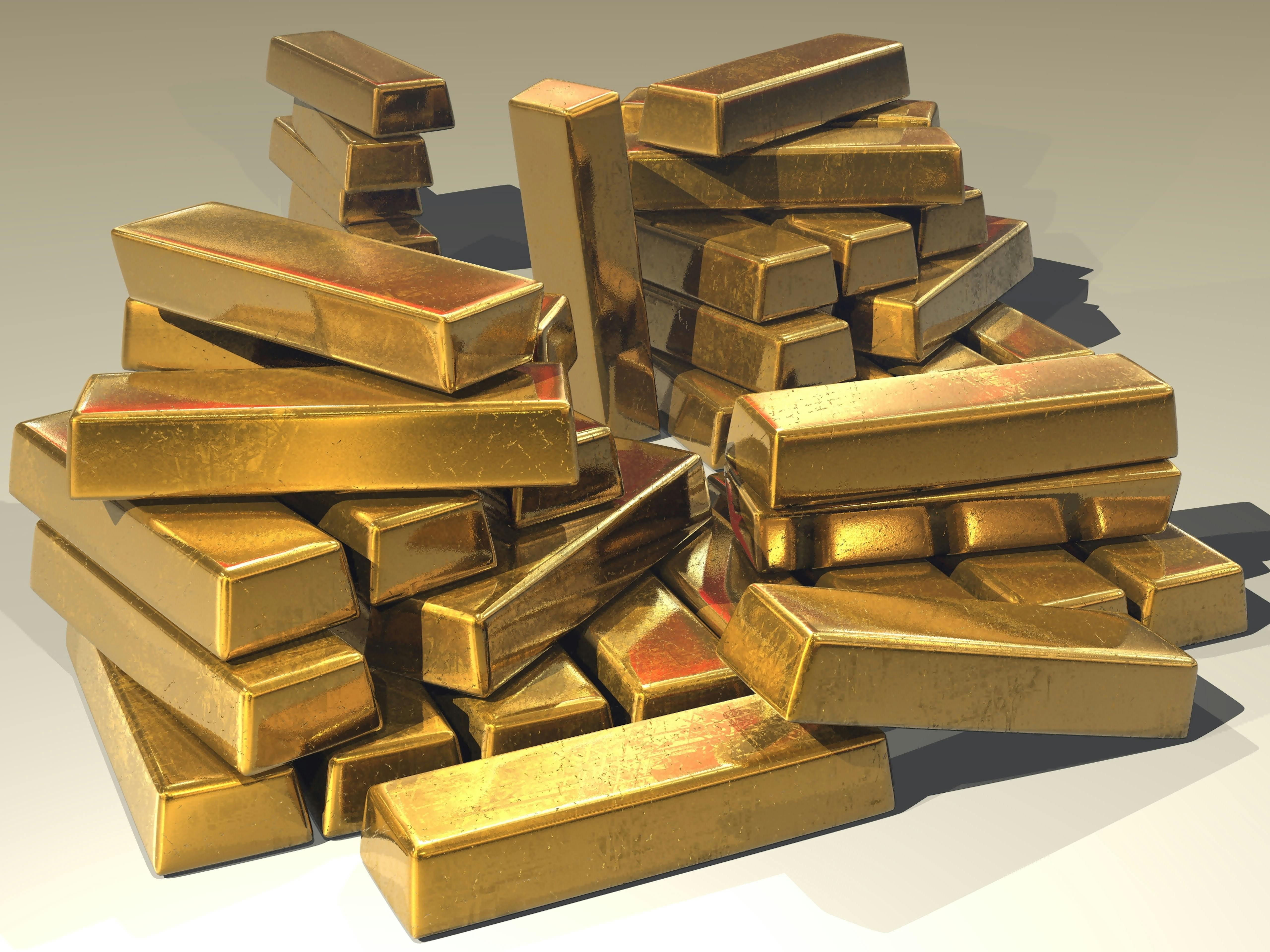 An image of a listed item. A collection of gold bars.